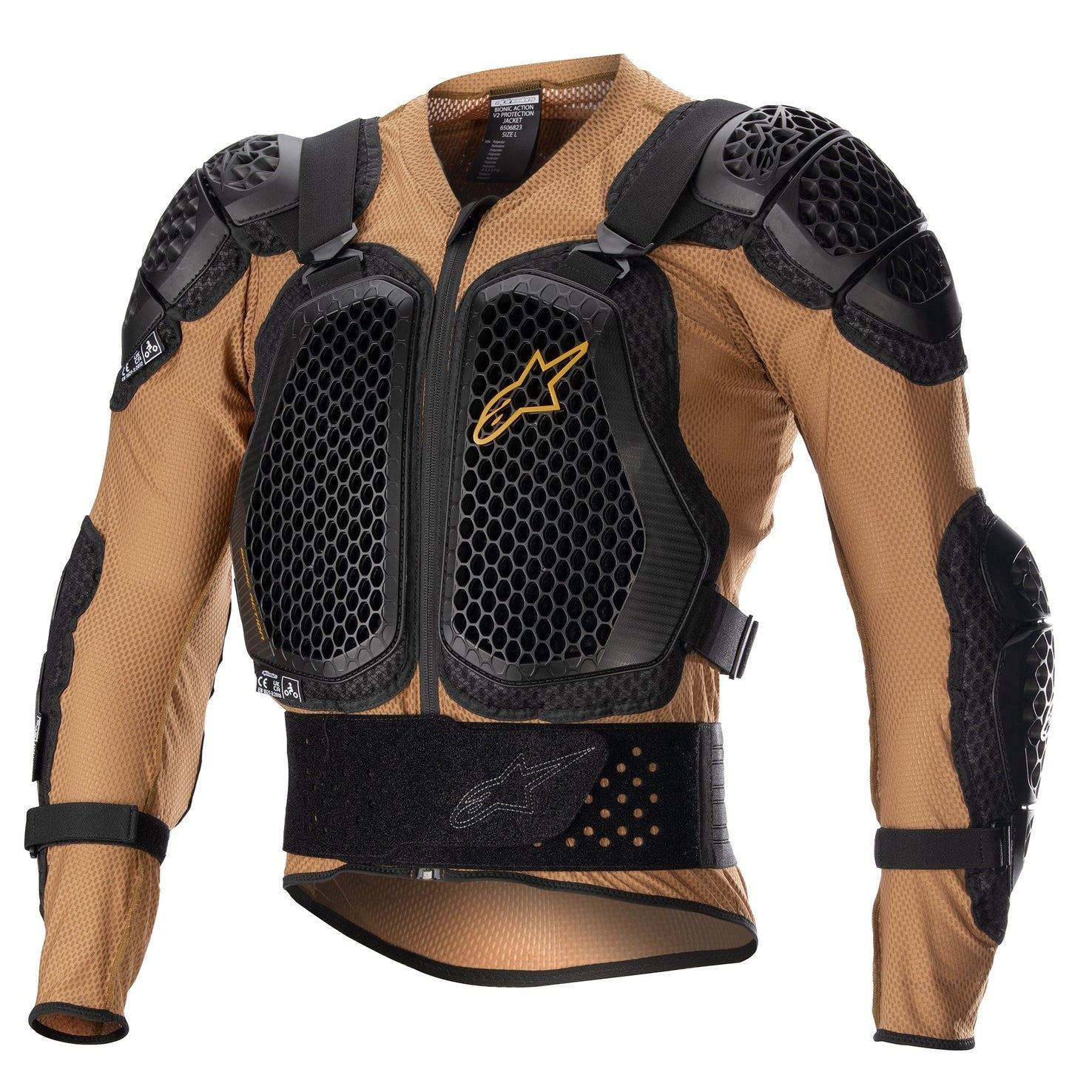 Alpinestars 2026 Bionic Action V2 Protection Jacket Sand Black Tangerine